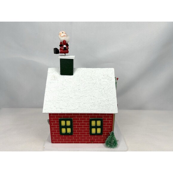 Vtg Berkeley Designs Music Box Christmas Animated Santa Coming to Town Works - Picture 3 of 11